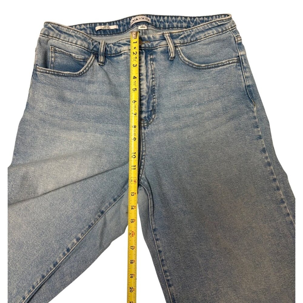 Ava & Viv Wide Leg Lighter Wash Denim Jeans Size 16 Womens Relaxed Fit Stretch - Picture 11 of 14